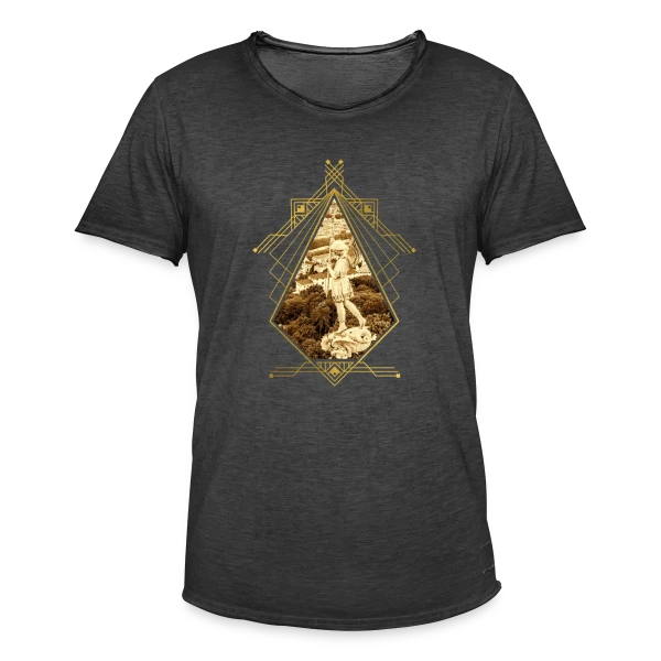 Lyon Art Déco Doré sur T-shirt vintage Homme