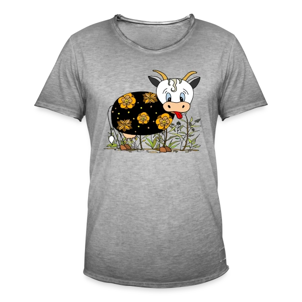 La Vache Joyeuse sur T-shirt vintage Homme