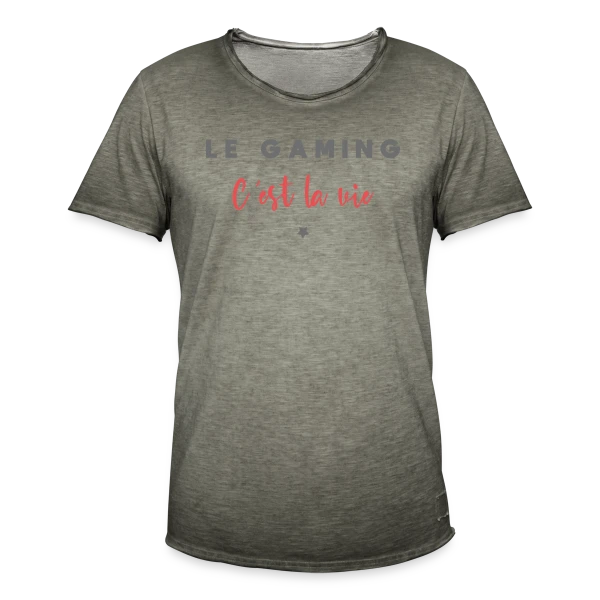 Le Gaming C'est la Vie sur T-shirt vintage Homme