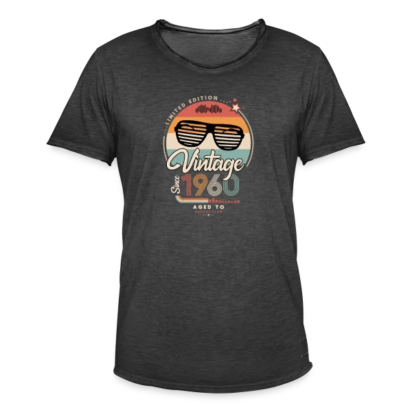 Vintage Depuis 1960 : L'Année Fondatrice sur T-shirt vintage Homme
