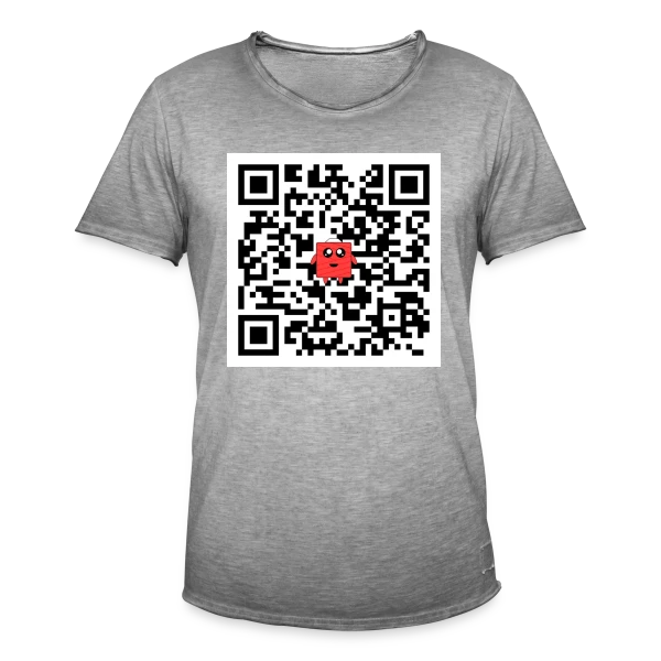 QR Code Mignon sur T-shirt vintage Homme