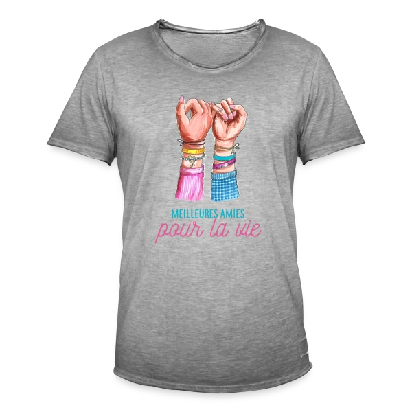 Meilleures Amies pour la Vie sur T-shirt vintage Homme