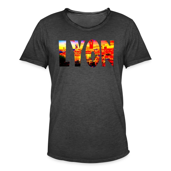 Lyon Cité Vibrante sur T-shirt vintage Homme