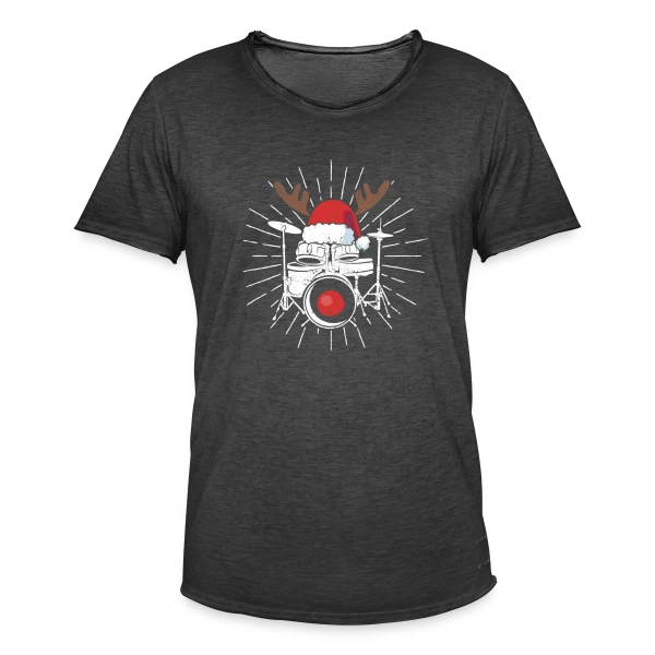 Batterie Pyjama Noël Festif sur T-shirt vintage Homme