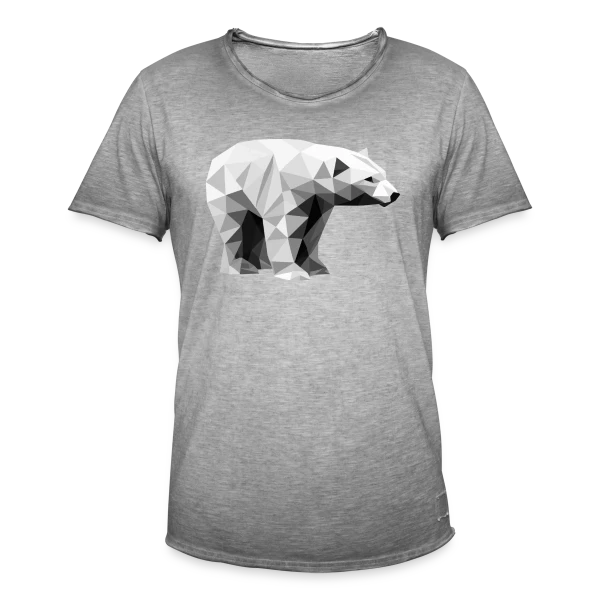 Ours Polaire Géométrique sur T-shirt vintage Homme