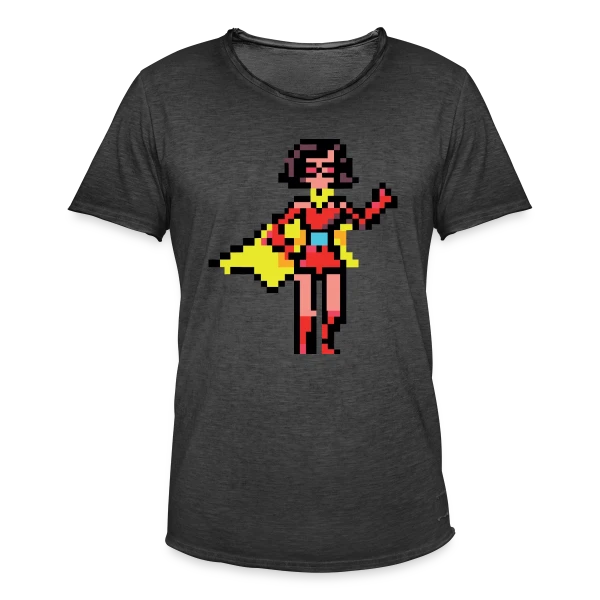 Super-Héroïne Rétro Mag sur T-shirt vintage Homme