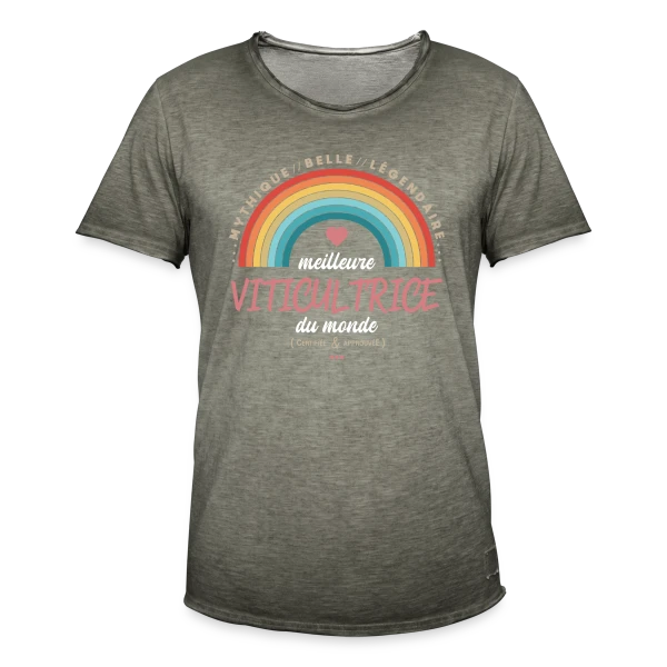 Meilleure Viticultrice du Monde sur T-shirt vintage Homme