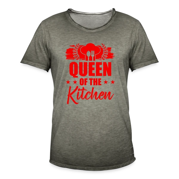 Reine de la Cuisine : Le Trône Culinaire ! sur T-shirt vintage Homme