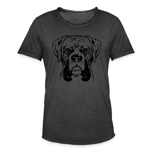 Jeune Boxer, Chien Combattant sur T-shirt vintage Homme