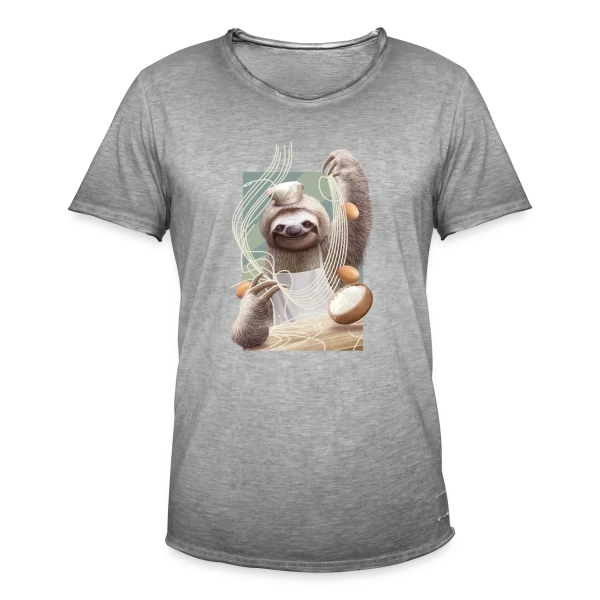 Paresseux Maître des Nouilles sur T-shirt vintage Homme