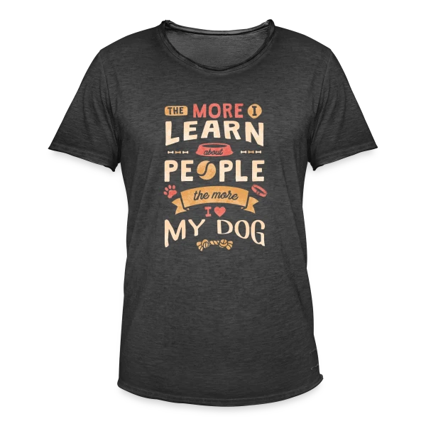 Mon Chien Mon Amour sur T-shirt vintage Homme