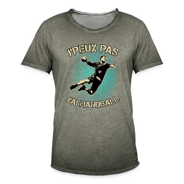 J'peux pas J'ai Handball | T-Shirt Humour Sportif sur T-shirt vintage Homme