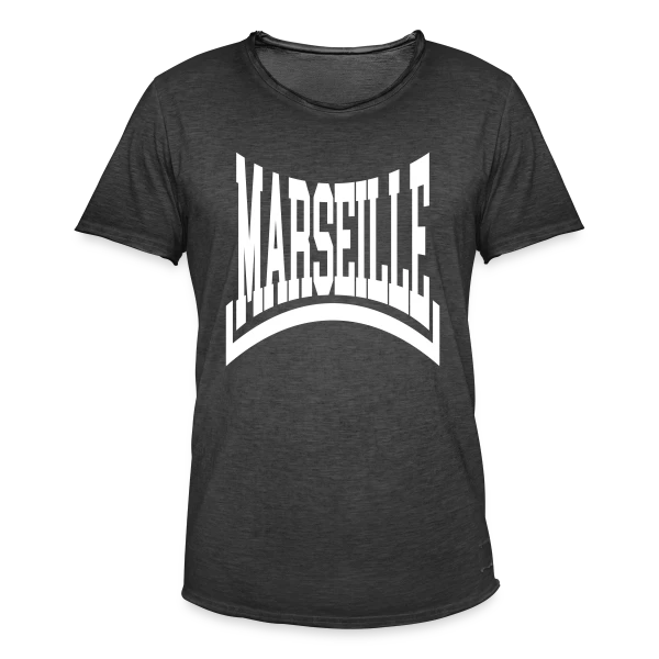 Marseille Texte Pur sur T-shirt vintage Homme