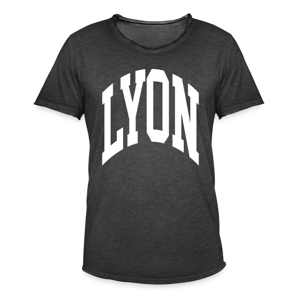 Ville de Lyon sur T-shirt vintage Homme