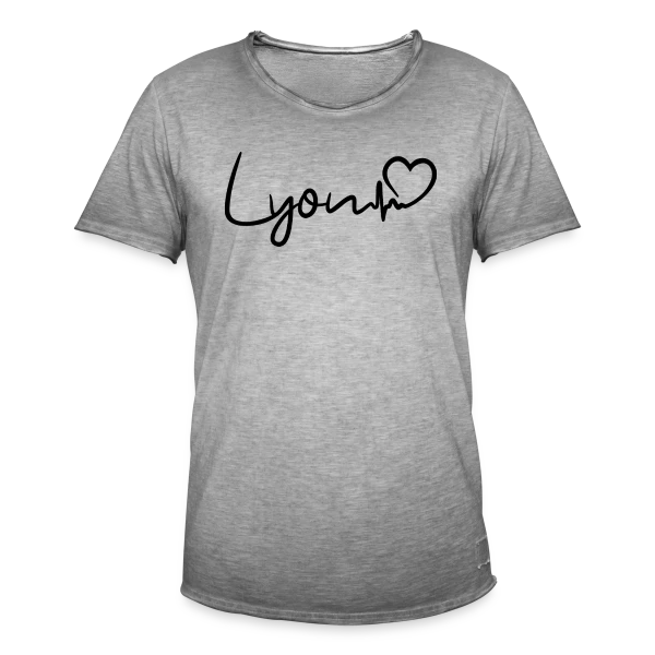 Lyon Battement de Cœur sur T-shirt vintage Homme