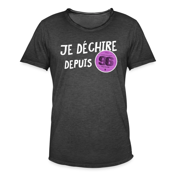 Je déchire depuis 1996 - Anniversaire Fun & Vintage sur T-shirt vintage Homme