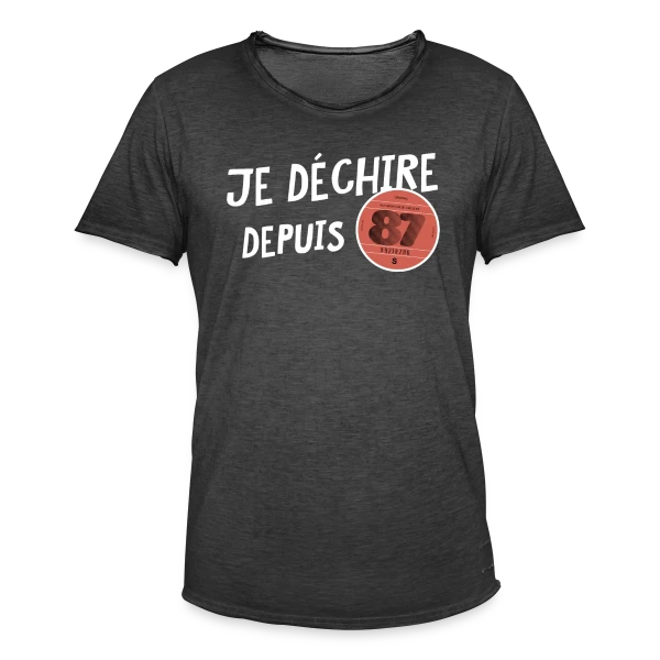 Je déchire depuis 1987 - Anniversaire Rétro sur T-shirt vintage Homme