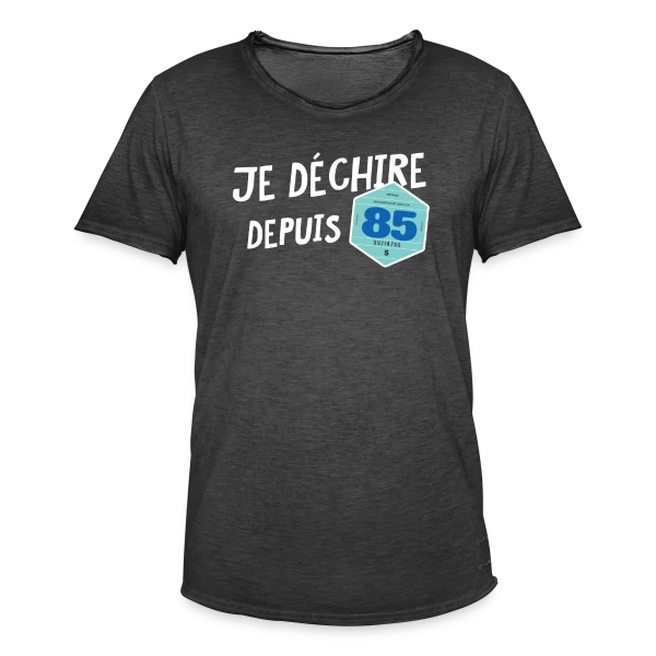 Je déchire depuis 85 - Style Vignette Auto Rétro Vintage sur T-shirt vintage Homme