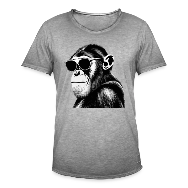Chimpanzé Cool Lunettes sur T-shirt vintage Homme