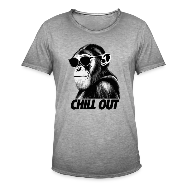 Chimpanzé Relax sur T-shirt vintage Homme