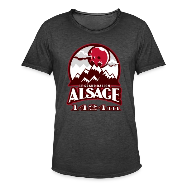 Alsace : Le Grand Ballon des Vosges (1424m) sur T-shirt vintage Homme