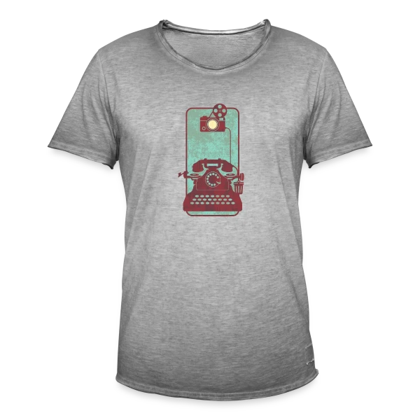 L'Évolution du Smartphone sur T-shirt vintage Homme