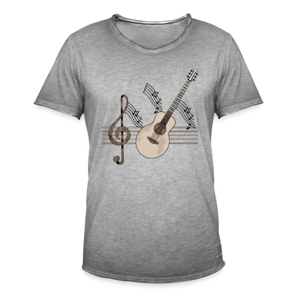 Guitare Passion Musique sur T-shirt vintage Homme
