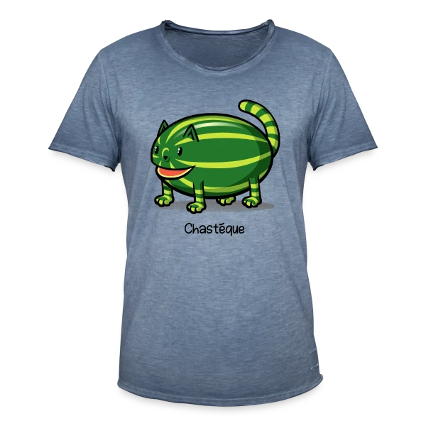 Chastèque : Le Chat Pastèque Original sur T-shirt vintage Homme