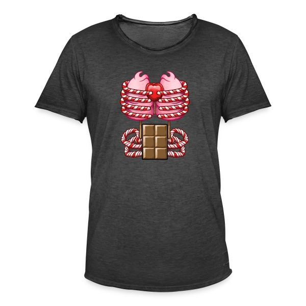 Organes Sucrés Humour sur T-shirt vintage Homme