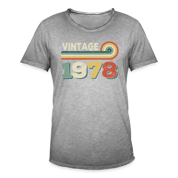 Vintage 1978 Spirale Rétro sur T-shirt vintage Homme