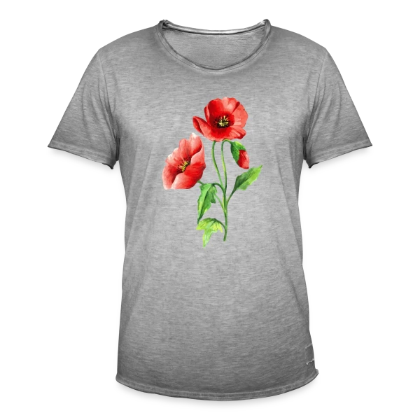 Jardin Fleuri Intemporel sur T-shirt vintage Homme