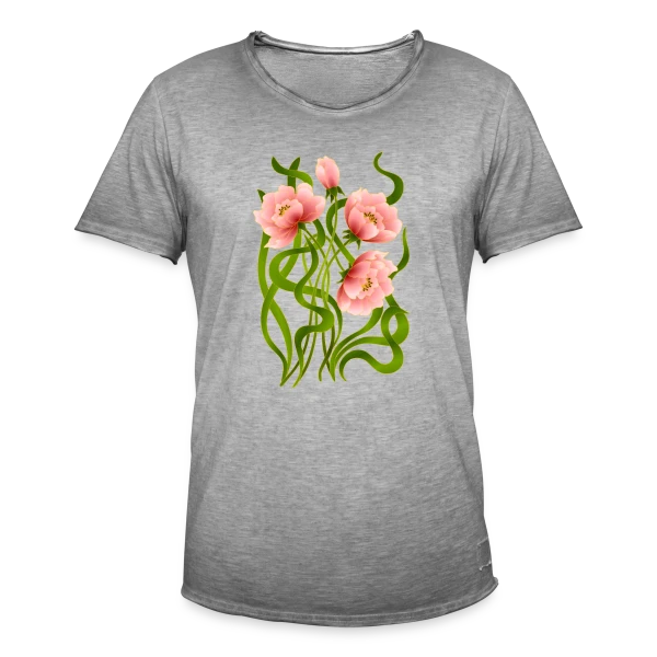Éclat Floral sur T-shirt vintage Homme