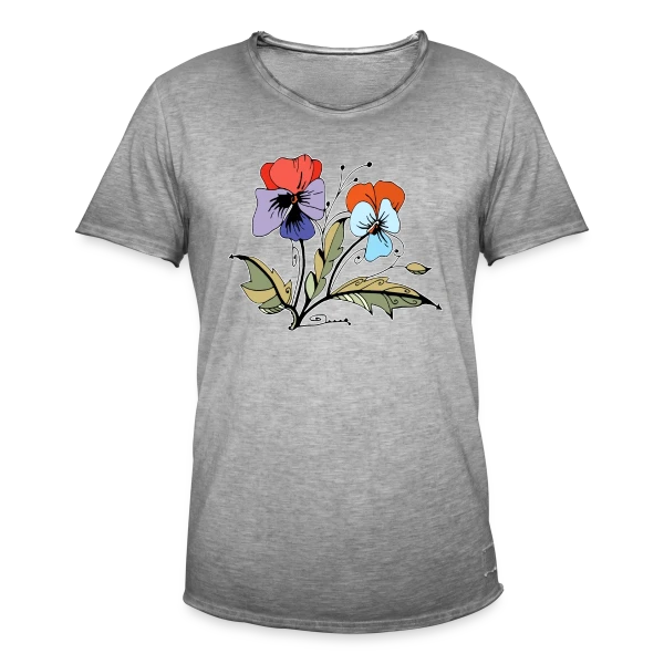 Éclat Floral sur T-shirt vintage Homme