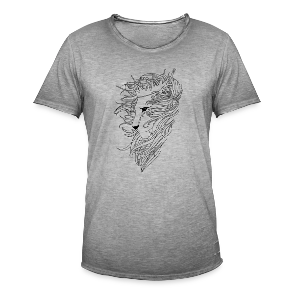 Lion Majestueux Couronné sur T-shirt vintage Homme