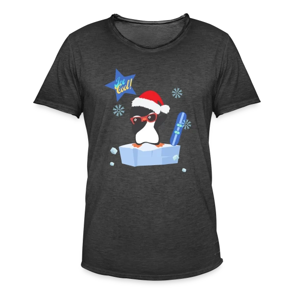 Pingouin Dab Noël Cool sur T-shirt vintage Homme