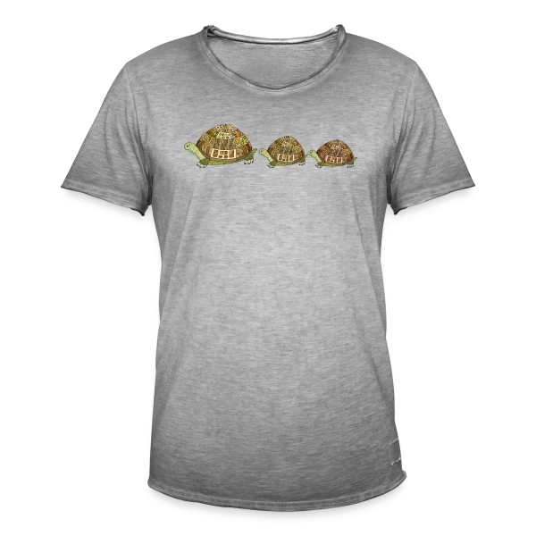 Design Tortue Aquatique sur T-shirt vintage Homme