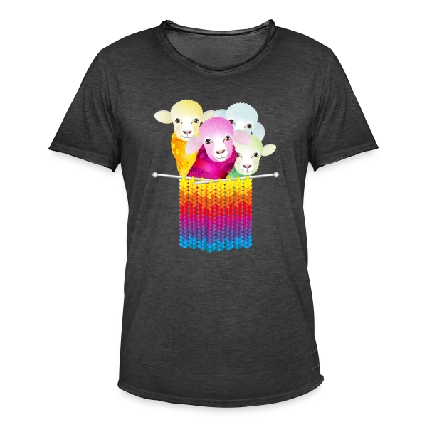 Mouton Tricoteur Rigolo sur T-shirt vintage Homme