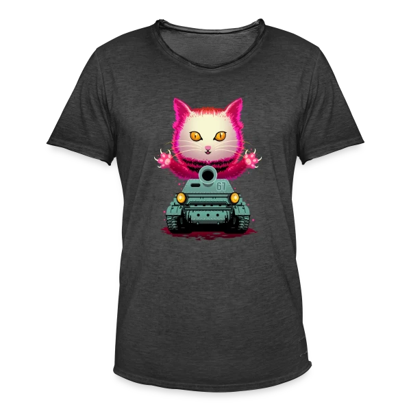 Chat de Guerre : L'Invasion Féline sur T-shirt vintage Homme
