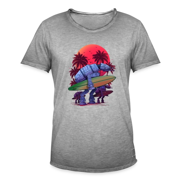 L'Été Galactique des AT-AT sur T-shirt vintage Homme