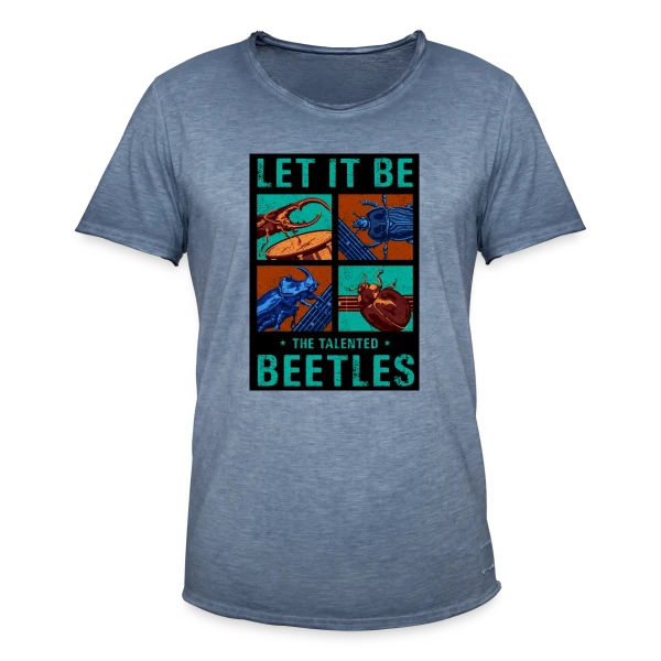 The Beetles : Insectes Musiciens Rock sur T-shirt vintage Homme