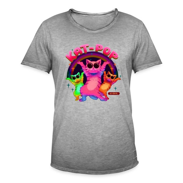 K-Pop Félins en Folie sur T-shirt vintage Homme