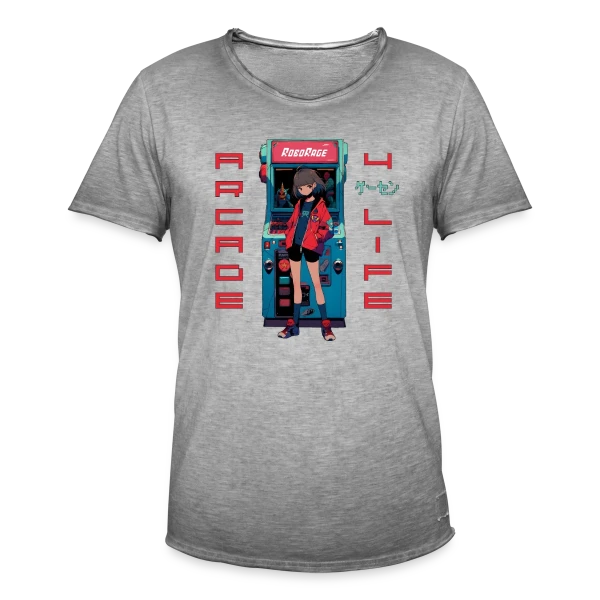 Fille Anime Gaming - Arcade 4 Life sur T-shirt vintage Homme