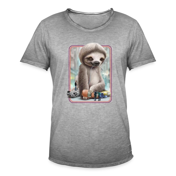 Attaque de Paresseux Géant sur T-shirt vintage Homme