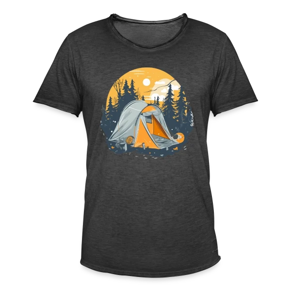 Nuit de Camping en Forêt sur T-shirt vintage Homme