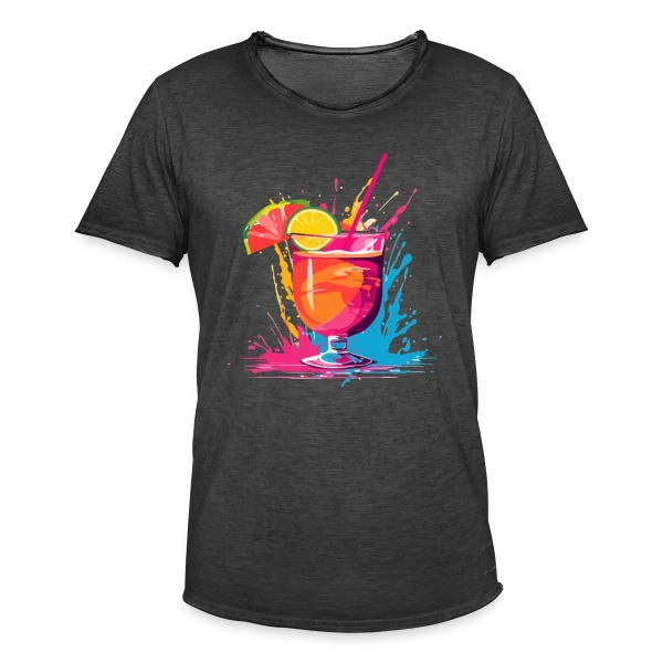 Cocktail Explosif Couleurs sur T-shirt vintage Homme