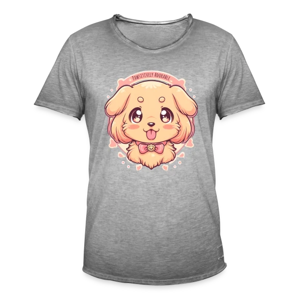 Chiot Golden Retriever Adorable et Kawaii sur T-shirt vintage Homme