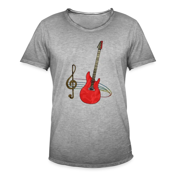 Guitare Passion sur T-shirt vintage Homme