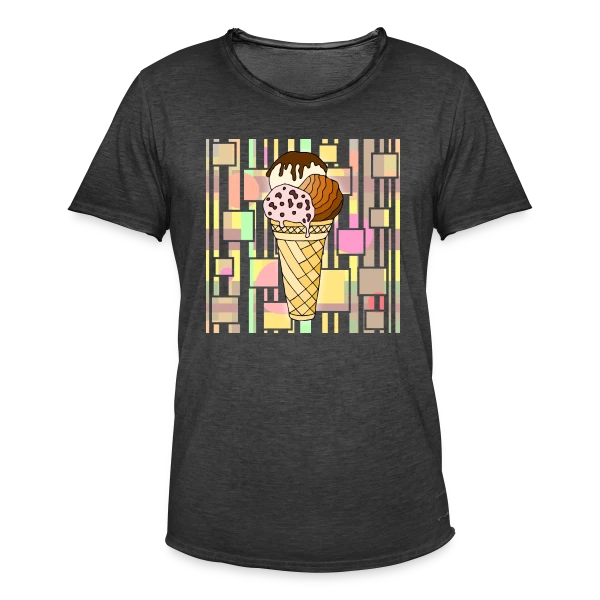 Plaisir Glacé Gourmand sur T-shirt vintage Homme