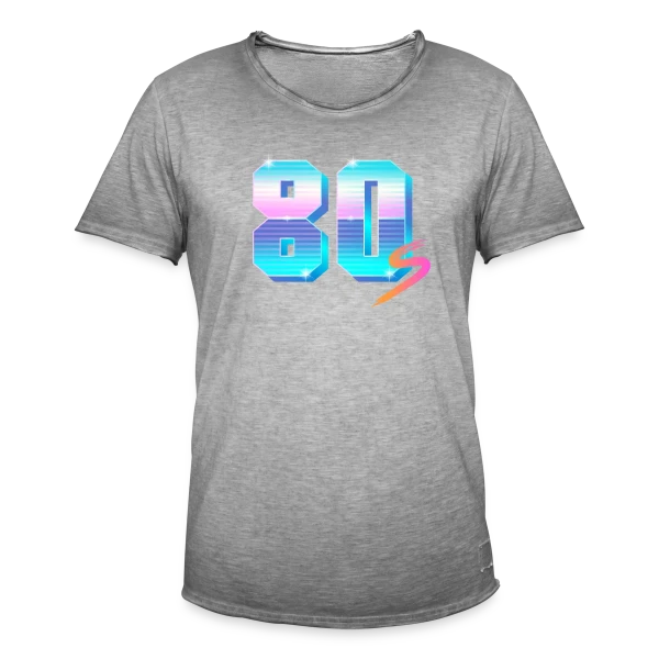 Années 80 Holographique sur T-shirt vintage Homme