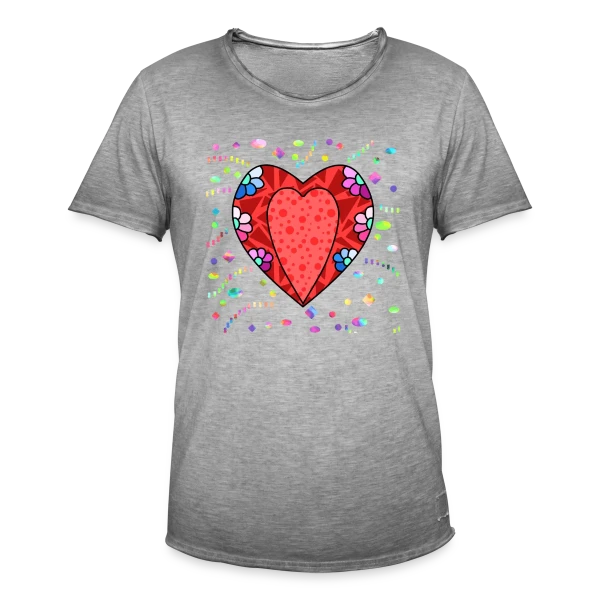 Cœur Tendance sur T-shirt vintage Homme